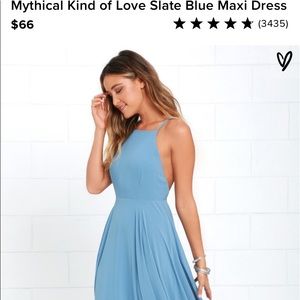 Lulu’s Mythical Kind of Love Slate Blue Dress